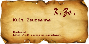 Kult Zsuzsanna névjegykártya