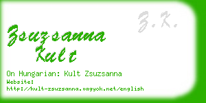 zsuzsanna kult business card